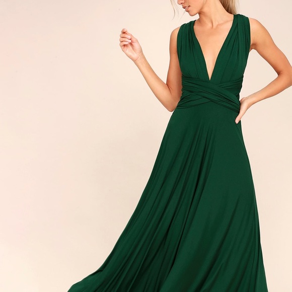 Lulus Dresses & Skirts - Tricks of the Trade Forest Green Maxi Dress